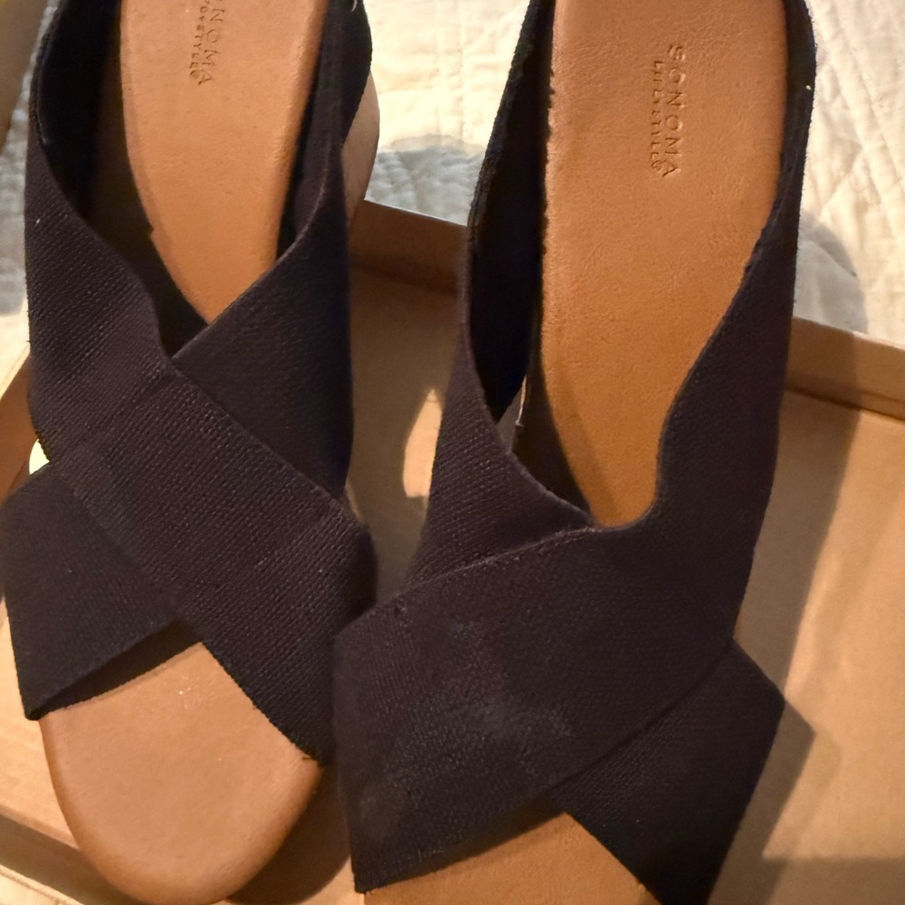 Sonoma Black Espadrille Sandals